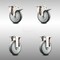 Service Caster 5 Inch 316SS Thermoplastic Rubber Swivel Plate Caster Lock Brake 2 Rigid, 2PK SCC-SS316TTL20S514-TPRB-2-R-2 - alternate 1